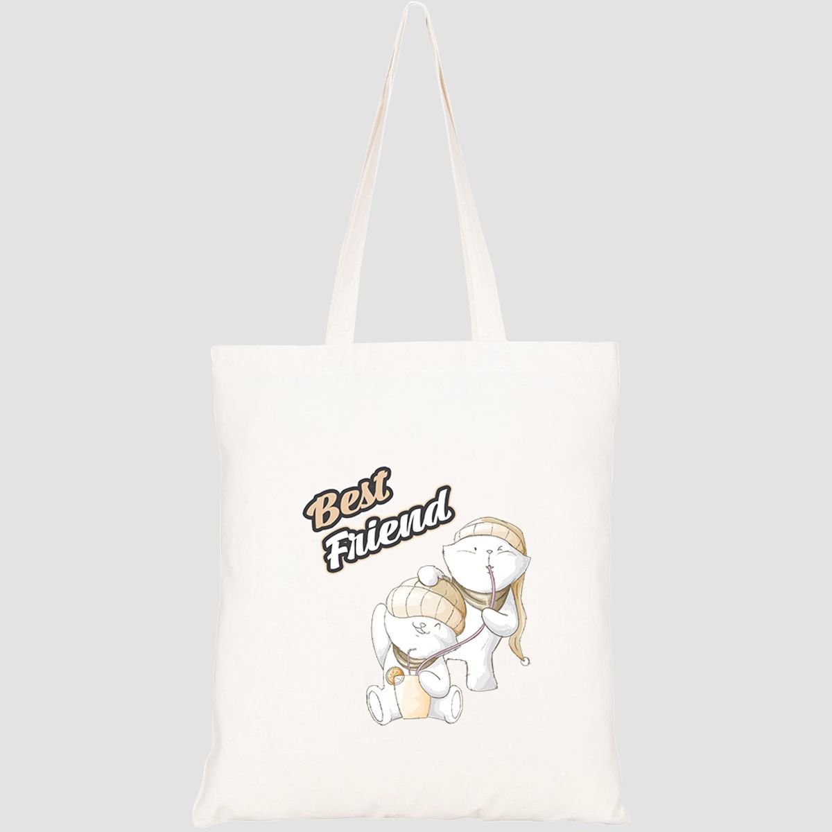 Túi Vải Tote Canvas In Hình Cute Kitten Pattern Set HT168 - HTFashion